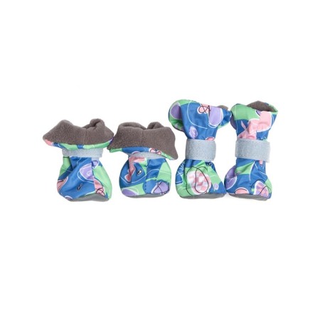 OSSO fleece shoes for dogs, m, mix flowers