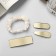 Hair set "Toliman" (1 elastic band-6 cm, 3 invisibility-7 and 5 cm) gold