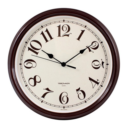 Walls are wall-mounted, silent, d-31 cm, brown