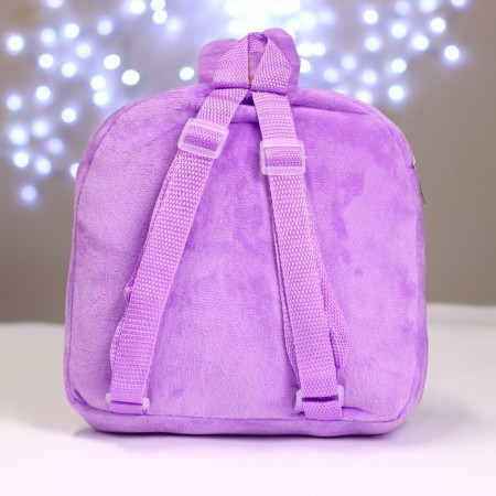Baby plush backpack for the girl "Bunny", 24 × 24 cm, for the new year-3