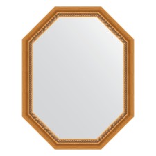 Mirror in the baguette frame, aged bronze with weaving 70 mm, 73x93 cm