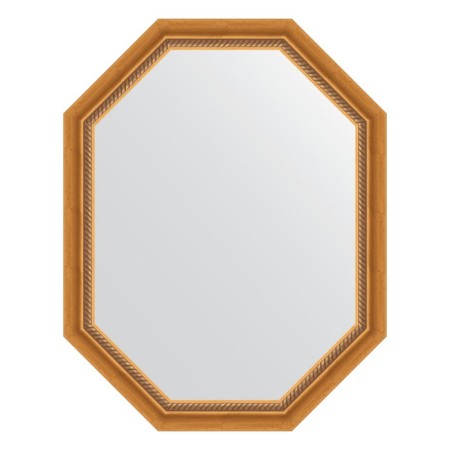 Mirror in the baguette frame, aged bronze with weaving 70 mm, 73x93 cm