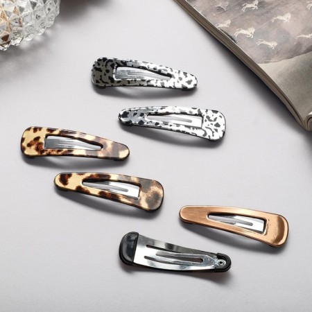 Invisibility for hair "Beatrice" (set of 6 pcs) Leo, 5 cm, gold-2