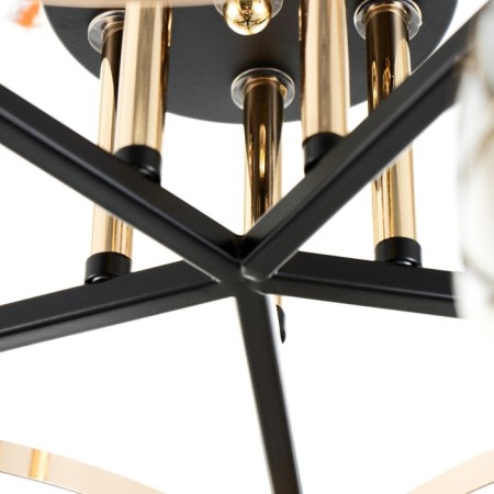 Svetogor chandelier "Level" 5x60W E27 black/gold-3