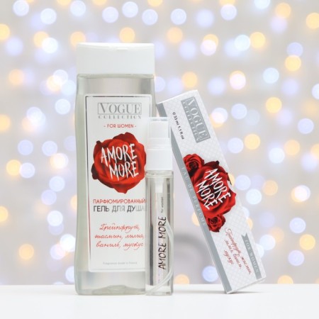 Gift set Female amore More, shower gel 250 ml, perfumery water 30 ml-1