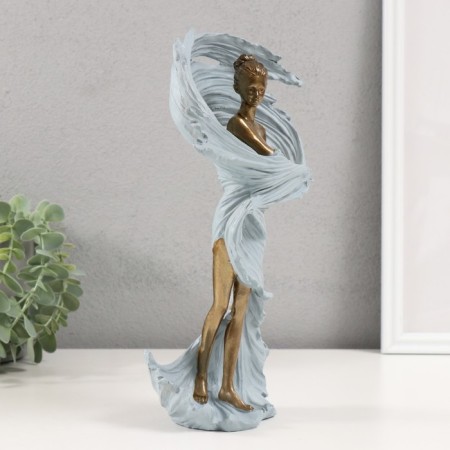Polystone souvenir "Golden Girl in the Worth" 17x9x27.5 cm-1