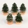 Miniature Puppet "Christmas tree with snow", set of 5 pcs., Size 1 pc. - 2 × 4 × 2 cm