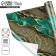 Glossy packaging paper "Malachite", 70 x 100 cm
