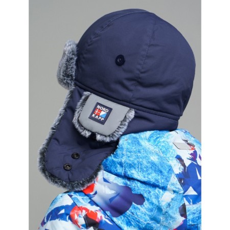 Hat earflap for a boy, size 52-4