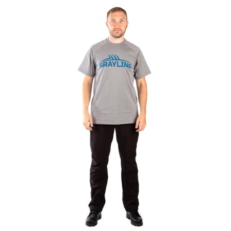 Grayling Logo T-shirt, Cotton, Gray, XXL-2