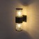 Wall lamp, invoice Duwi Techno, 170x108x320mm, 2he27, alum/glass, IP65, black, 99052