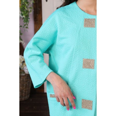 Cardigan female, size 42, green color-12