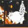 Decorative sticker for windows "New Year's cat" 40x50 cm