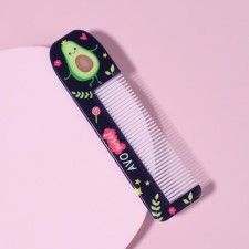 Avocado comb, with a pen, curly, 14.7 × 3.7, multi -colored