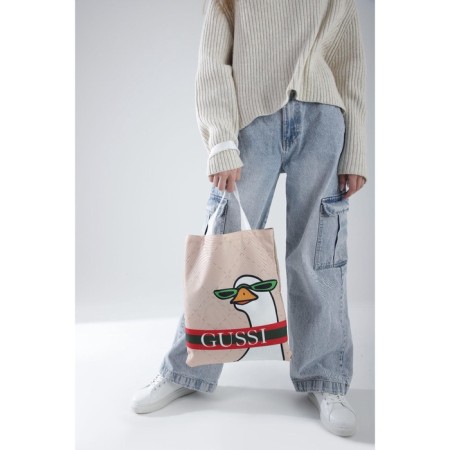 GUSSI-gossi bag without lightning, without lining, beige color-9