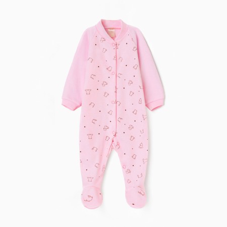 Details for children with closed legs, color is pink bear, height 62 cm