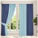 Set of curtains "Canvas", size 200x260 cm, 2 pcs, blue, blue color