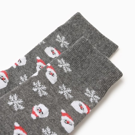 Socks men's snowflakes, cotton, color gray size 40-44-1
