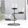 Summary metal, glass for 3 candles "Curve line" D = 2-5 cm black 16x6x18.5 cm