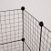 Coaters 24 sections, metal, black, 210 x 210 x 35 cm, (35 x 35 cm link)