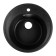 Sink for a kitchen made of stone Zein 3/Q4, D = 510 mm, round, overflow, black color black