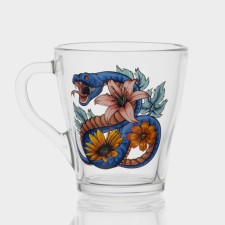 New Year's glass coffee mug 