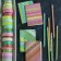 Adhesive Washi d/decor "pastel" 7 warm colors, 15 mm x 3 m (set 7 pc) rice paper