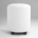 Puff "Yokki", eco -leather white