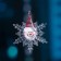 LED toy on Velcro "Snowflake with a snowman" 13 cm, batteries Lr44x3, glow of multi