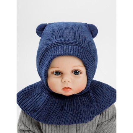 Hat helmet Children's Amarobaby Pure Love Helmet, lining, size 44-46 cm, blue color-1