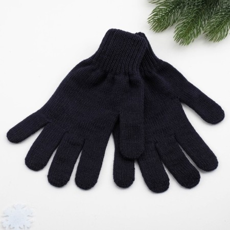 Male gloves, dark blue color, size 22-1