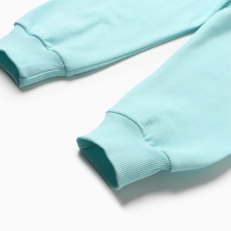Pajamas for the girl is combed, the color is light yellow/blue, height 110-116-8