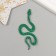 Decor "Green Snake" Foam Glitter, 7 cm (set 6 pcs)