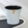 Kashpo for flowers with an insert "Arte", 3.5 l, white-black color