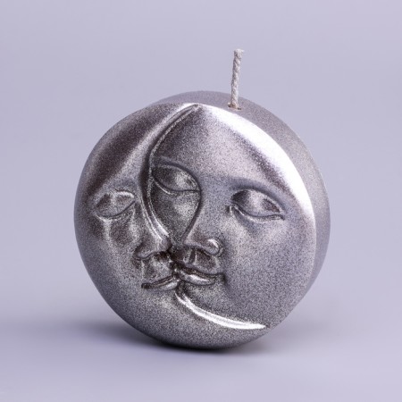 Figure candle Lacked "Sun and Moon", 6x2.5 cm, silver-3