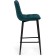 Baric stool for metal/velor, black/sea wave 43x42x93 cm