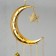 Wind Music Metal "crescent and butterflies" 3 bells 2.5x20x67 cm