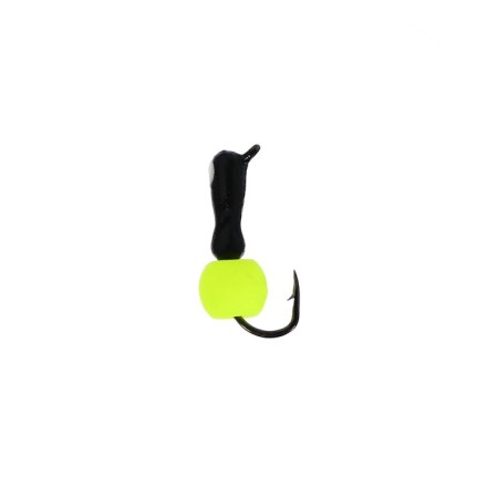 Mormyshka ants black, white eye + ball lime, weight 0.3 g-1