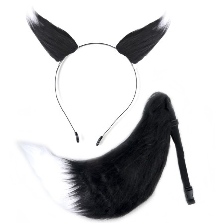 Carnival set "Fox anime", black, 2 objects: tail, ears-3