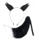 Carnival set "Fox anime", black, 2 objects: tail, ears
