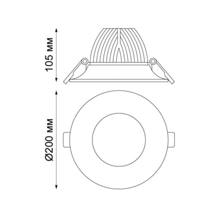 LED LED GLOK, 30 W, 4100K, LED, white color, D = 170mm-2