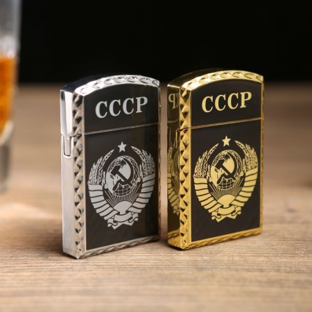 Gas lighter "USSR", 1 x 3.5 x 6 cm, black-3