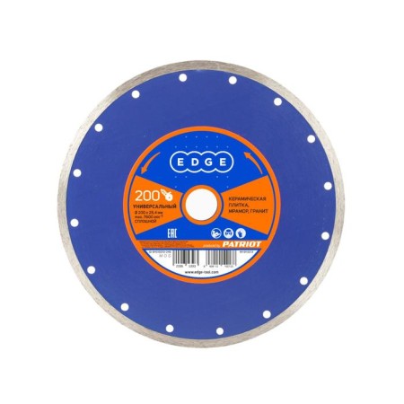 Edge by patriot disk Diamond, continuous, universal, wet cut, 200x25.4 mm