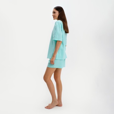Female pajamas (T -shirt and shorts) KAFTAN BASIC p. 48-50, turquoise-1