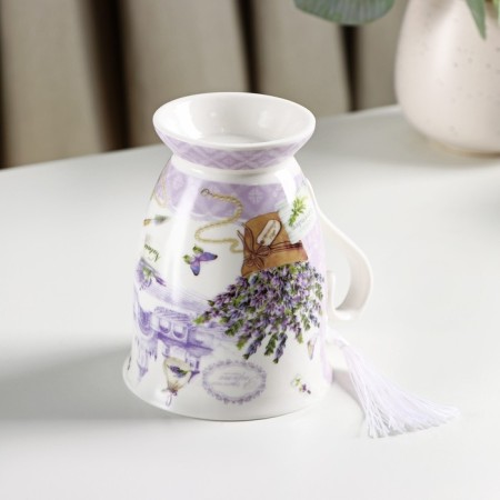 Ceramic mug in gift packaging "Bouquet of lavender", 320 ml, lilac color-3
