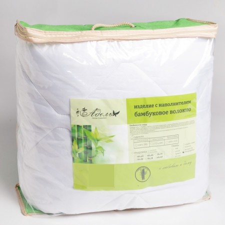 Blanket 140x205 cm, 300 g/cm, bamboo fiber, microfiber, white color-3