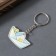 Acryl keychain bilateral "paper boat" shine 3.4x2.9x0.2 cm