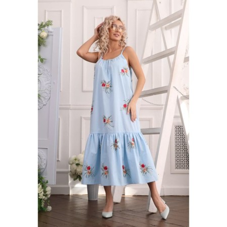 Women's dress, size 46, blue color-2