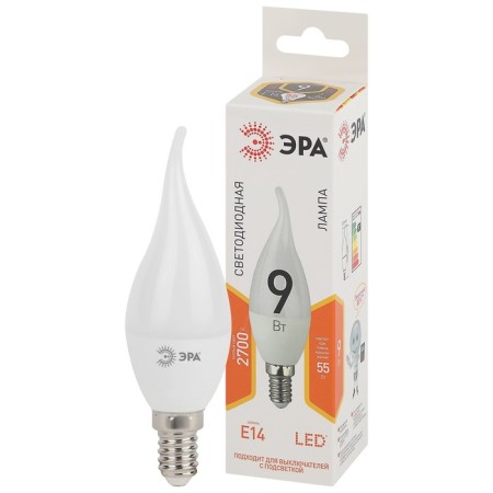 LED LED era Standard "Candle in the Wind", 9 W, E14, 720 lm, 2700k, glow warm white