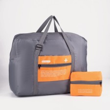 Board Road on a zipper, folding in a cosmetic bag, outer pocket, gray/orange color